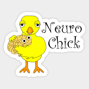 Neuro Chick Text Sticker